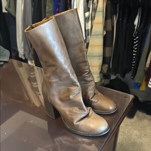 Free People Elle Brown Leather Women's Boots